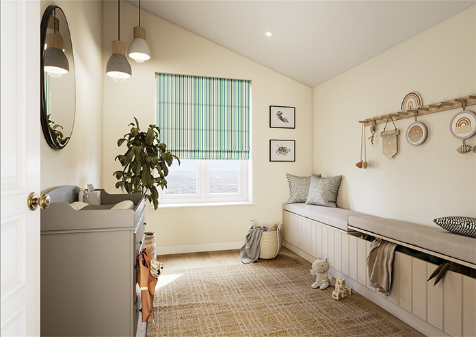 The British Stripe Co. Catherine, Blackpool No.1 - Twist&Fit Roman Blind - Image 7